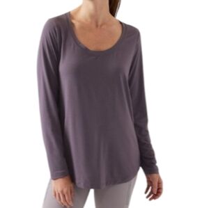 Athleta Stratus II Top Soft Comfy Womens XL Boyfriend Longline Loose Cozy Yoga